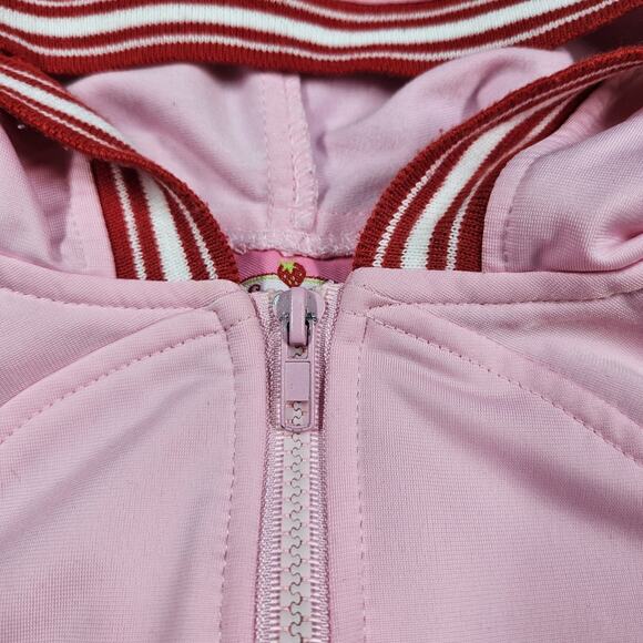 Vintage Y2K Strawberry Shortcake Tracksuit Girl 4T Jacket Pants Pink Outfit 2006 - Picture 3 of 16